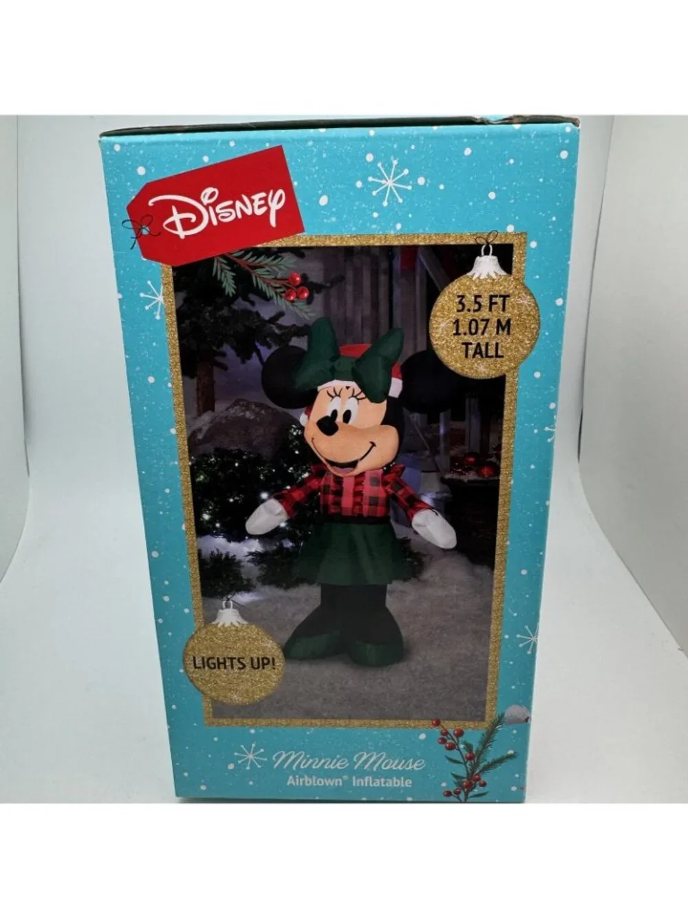 Disney Minnie Mouse 3.5 ft Airblown Inflatable Christmas Yard Decoration Lights